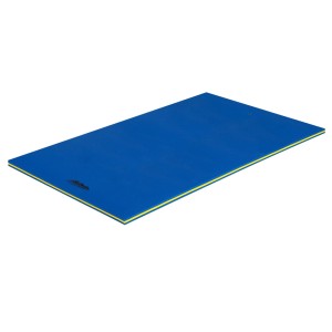 Weisshorn 3.5x1.8m Floating Water Mat - Durable XPE Foam, 400kg Capacity, Tear-Resistant, Reversible, Blue & Yellow