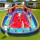 Doctor Dolphin Kids Inflatable Water Park with Slides, Cannon, Toss Game, PVC, 408x386cm, Outdoor Splash Fun