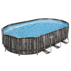 Bestway Steel Pro Max 6.1x3.66m Swimming Pool Set with Pump, Ladder, Cover & Rust-Proof Steel Frame, 20,241L Capacity