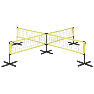 Everfit Water Volleyball Net Set for Pool, 350x350x75cm, Portable with 4 Anchor Bags, Bonus Ball, Pump & Carry Bag