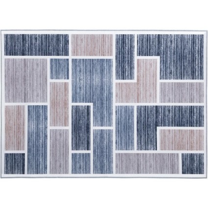Artiss Floor Rug Polyester 200x290cm Soft Grey - Modern Short Pile Carpet, Non-Slip, Fade &amp; Water Resistant