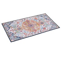 Artiss Bohemian Floor Rug 50x80cm - Vintage Medallion, Velvety Flannel Pile, Non-Slip Entryway Mat, Stain-Resistant