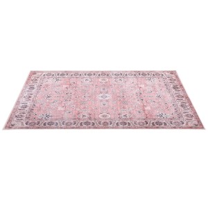 Artiss Vintage Floral Washable Rug 200x290cm - Soft, Durable, Low-Profile Polyester Floor Carpet with Anti-Slip Backing