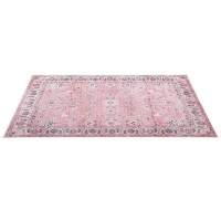Artiss Vintage Floral Washable Floor Rug 240X340cm - Large, Soft, Stain-Resistant Polyester with Anti-Slip Backing