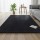 Artiss 140x200cm Black Shaggy Rug - Luxurious High-Pile Polyester Carpet with Foam Cushioning & Anti-Slip Backing