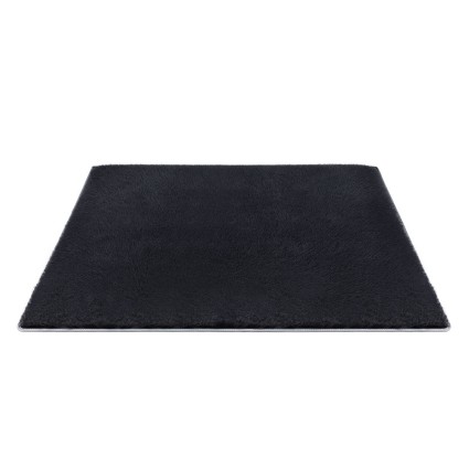 Artiss 200x230cm Black Shaggy Floor Rug - Luxurious High-Pile Polyester with Foam Cushioning & Anti-Slip Backing