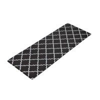Artiss Gina Non-Slip Kitchen Mat 45x120cm - PVC Floor Rug with 5mm Cushioning, Oil & Water Repellent, Black & White