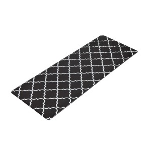 Artiss Gina Non-Slip Kitchen Mat 45x120cm - PVC Floor Rug with 5mm Cushioning, Oil & Water Repellent, Black & White