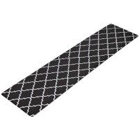 Artiss Gina 45x180cm Kitchen Mat - Non-Slip, PVC, Oil & Water Repellent, 5mm Cushioning, Black & White Design