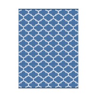 Gardeon 2-Side Reversible Outdoor Rug 274x366cm - UV-Resistant, Easy-Clean, Portable Patio Mat in Blue