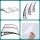 Instahut 0.8m x 2m Transparent Window Door Awning PC Panel Aluminium Bars Black Brackets UV Rain Resistant