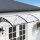 Instahut 0.8m x 2m Transparent Window Door Awning PC Panel Aluminium Bars Black Brackets UV Rain Resistant