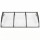 Instahut 0.8m x 3m Transparent Window Door Awning Polycarbonate Panel Aluminium Bars Black Brackets Modern