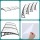 Instahut 0.8m x 3m Transparent Window Door Awning Polycarbonate Panel Aluminium Bars Black Brackets Modern