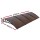 Instahut 1.5x4m Window Door Awning Canopy Brown Polycarbonate Sheet Black Plastic Frame UV Rain Resistant