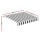 Instahut Retractable Folding Arm Awning - 2.5Mx2M Grey White Sunshade, UV-Resistant, Polyester & Aluminium Frame