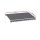 Instahut Retractable 3x2M Grey Folding Arm Awning, UV-Resistant Polyester with Aluminium Frame, Manual Sunshade