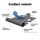 Instahut Retractable Folding Arm Awning Manual Sunshade 3.5m x 3m Grey UV Resistant Aluminium Frame 300gsm