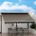 Instahut 4x2.5M Grey Manual Retractable Awning - UV-Resistant Polyester & Aluminium Frame, Includes Wall Brackets