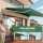 Instahut 5m x 3m Retractable Folding Arm Awning Manual Dark Green Powder-Coated Aluminium UV Resistant