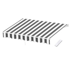 Instahut Motorised Retractable Folding Arm Awning - 2.5Mx2M, Grey White, Aluminium Frame, UV-Resistant Polyester Shade Instahut Motorised Retractable Folding Arm Awning - 2.5Mx2M, Grey White, Aluminium Frame, UV-Resistant Polyester Shade