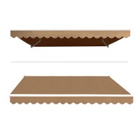 Instahut Motorised Retractable Folding Arm Awning 4x3M Beige – UV-Resistant, Aluminium Frame, Remote Control, Sunshade