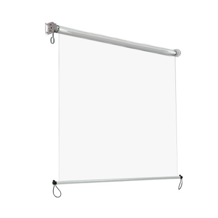 Instahut Outdoor Transparent Roll Down Awning - 1.5x2.4M, UV-Resistant PVC, Aluminium Frame, Easy Install, Hand Crank