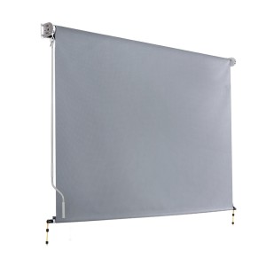 Instahut 3x2.5M Grey Outdoor Light-Filtering Blinds, Retractable Awning Shade, UV Resistant, Aluminium Frame