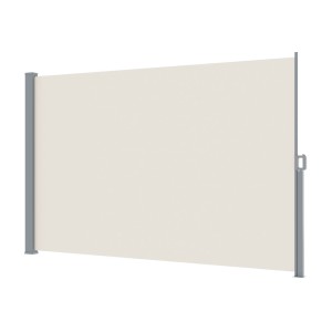 Instahut 2x3M Cream Side Awning - UV & Tear-Resistant Polyester, Steel Frame, Retractable Sun Shade for Patios & Gardens