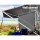 Weisshorn Caravan Privacy Screen End Wall 1.95 x 2.2M Grey, 180gsm PE, UV Sun Shade Awning, Water-Repellent, Re