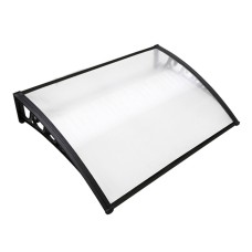 Instahut Window Door Awning 1x1.2m - Transparent Polycarbonate Panel, UV/Rain Resistant, Stylish Design, Easy Install Instahut Window Door Awning 1x1.2m - Transparent Polycarbonate Panel, UV/Rain Resistant, Stylish Design, Easy Install