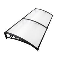 Instahut 1x2m Transparent Window Awning Door Canopy, UV and Rain Resistant, Aluminium Frame, Easy DIY Install