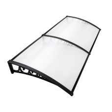 Instahut 1x2m Transparent Window Awning Door Canopy, UV and Rain Resistant, Aluminium Frame, Easy DIY Install