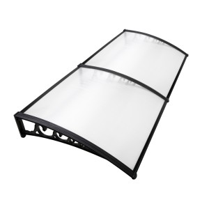 Instahut 1x2m Transparent Window Awning Door Canopy, UV and Rain Resistant, Aluminium Frame, Easy DIY Install