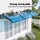 Instahut Window Door Awning 1x3m Blue UV Rain Resistant Aluminium Brackets PC Panel Stylish DIY Canopy