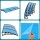 Instahut Window Door Awning 1x3m Blue UV Rain Resistant Aluminium Brackets PC Panel Stylish DIY Canopy