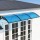 Instahut Window Door Awning 1x3m Blue UV Rain Resistant Aluminium Brackets PC Panel Stylish DIY Canopy