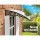 Instahut 1x4m Transparent Window Door Awning, 5mm Polycarbonate Panel, UV Resistant, with Black Plastic Brackets
