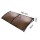 Instahut 1x2M Window Door Awning Canopy, Brown PC Panel & Black Plastic Frame, UV & Rain Resistant, Easy DIY Install