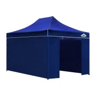 Instahut 3x4.5m Blue Pop Up Gazebo Tent – UV & Water Resistant, Durable Steel Frame, Adjustable Height, Easy Setup