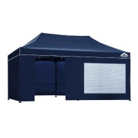Instahut 3x6 Gazebo Pop Up Marquee Tent, 500D Oxford, UV & Water Resistant, Adjustable Height, Navy, 1-Year Warranty