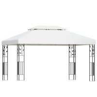 Instahut 4x3m Iron Art Gazebo – Elegant White Marquee for Outdoor Wedding, Party & Event | UV & Water Resistant