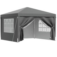 Instahut 3x3m Grey Pop Up Gazebo Marquee Tent - UV-Resistant, Adjustable Height, Easy Setup, with Carry Bag & Panels