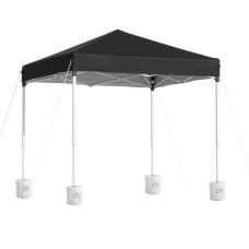 Instahut 2x2m Black Outdoor Gazebo, UV-Resistant Oxford Fabric, Steel Frame, with Base Pods for Patio, Garden, Events Instahut 2x2m Black Outdoor Gazebo, UV-Resistant Oxford Fabric, Steel Frame, with Base Pods for Patio, Garden, Events