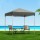 Instahut 2x2m Outdoor Gazebo, Grey - UV & Water-Resistant, Steel Frame, 3 Height Levels, Easy Setup, Carry Bag Included