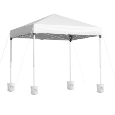 Instahut 2x2m White Gazebo: UV-Resistant, Steel Frame, Adjustable Height, w/ Base Pods for Outdoor Events Instahut 2x2m White Gazebo: UV-Resistant, Steel Frame, Adjustable Height, w/ Base Pods for Outdoor Events