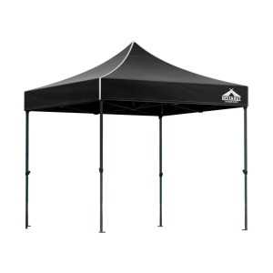 Instahut 3x3 Pop Up Gazebo Marquee Tent - 500D UV/Water Resistant Fabric, Steel Frame, Adjustable Heights, Base Pods