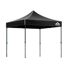 Instahut 3x3m Pop Up Gazebo: Black, UV & Water Resistant, Durable Oxford Fabric, Adjustable Height, Easy Setup