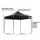 Instahut 3x3m Pop Up Gazebo: Black, UV & Water Resistant, Durable Oxford Fabric, Adjustable Height, Easy Setup