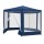 Instahut Hexagonal Gazebo 2x2m Marquee - Mesh Wall, UV & Water-Resistant, Powder Coated Steel Frame, Navy, 2 Entrances